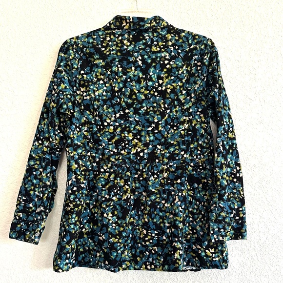 J Jill Floral Corduroy Button Down Top - Picture 2 of 6